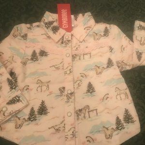 NWT Gymboree park  horse pony blouse shirt 2t xmas